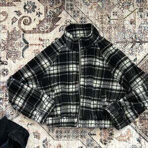 Black and white plaid jacket